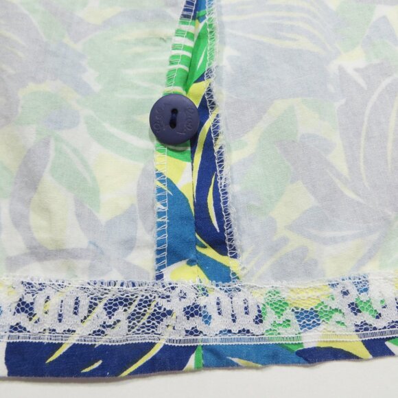 1990s Lilly Pulitzer Skirt Tulip Print Size 8 Blue Green Yellow Summer Wear - Picture 11 of 11